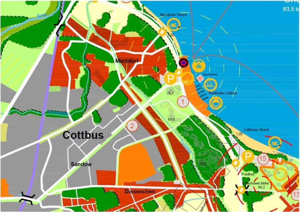 Zimmervermietung Cottbusser Ostsee Eksteriør bilde